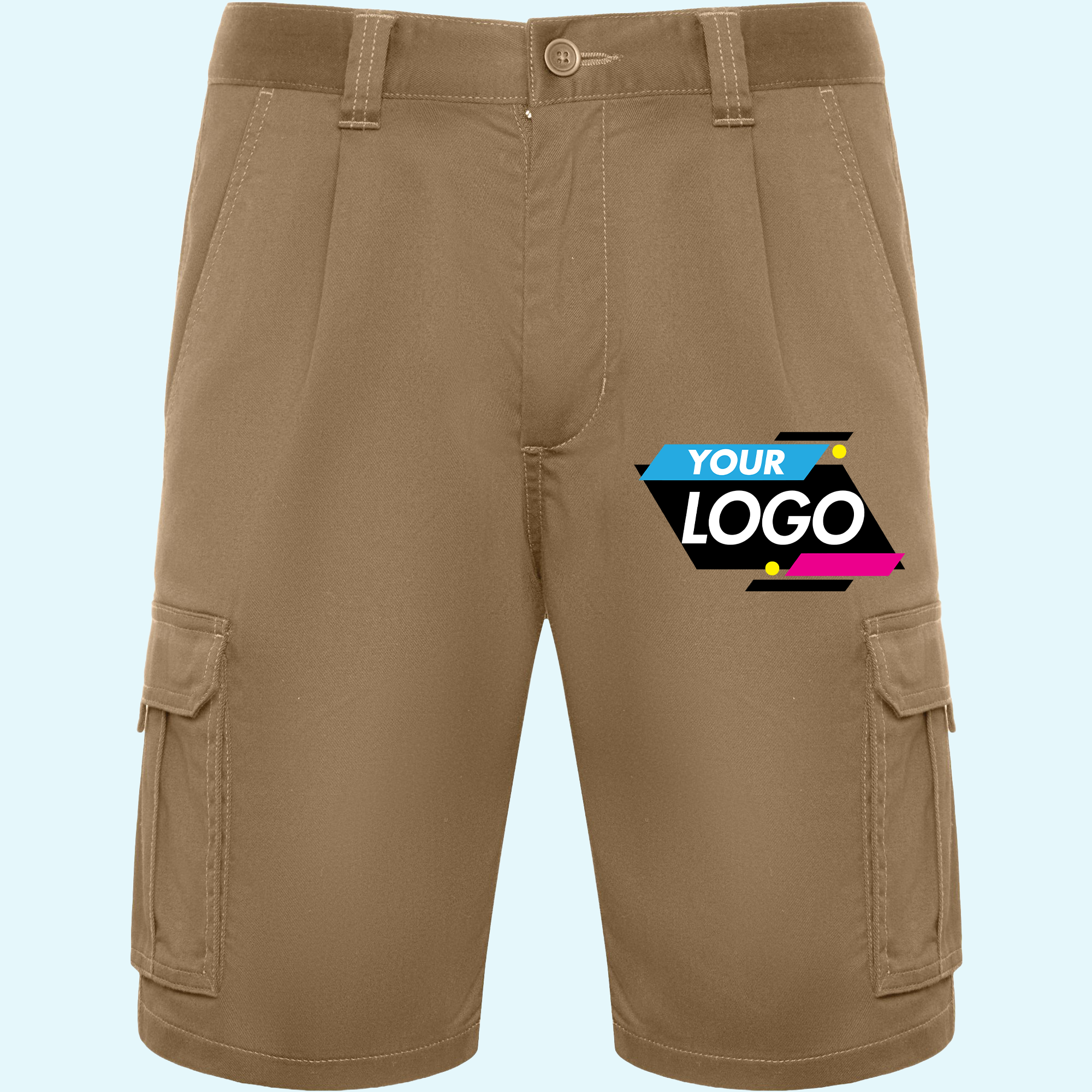 Multi-pocket workwear shorts