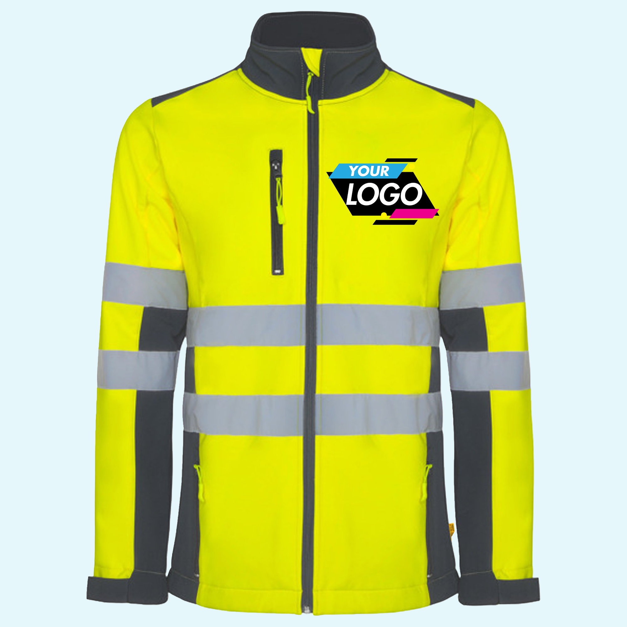 Custom High-Visibility Softshell Jacket