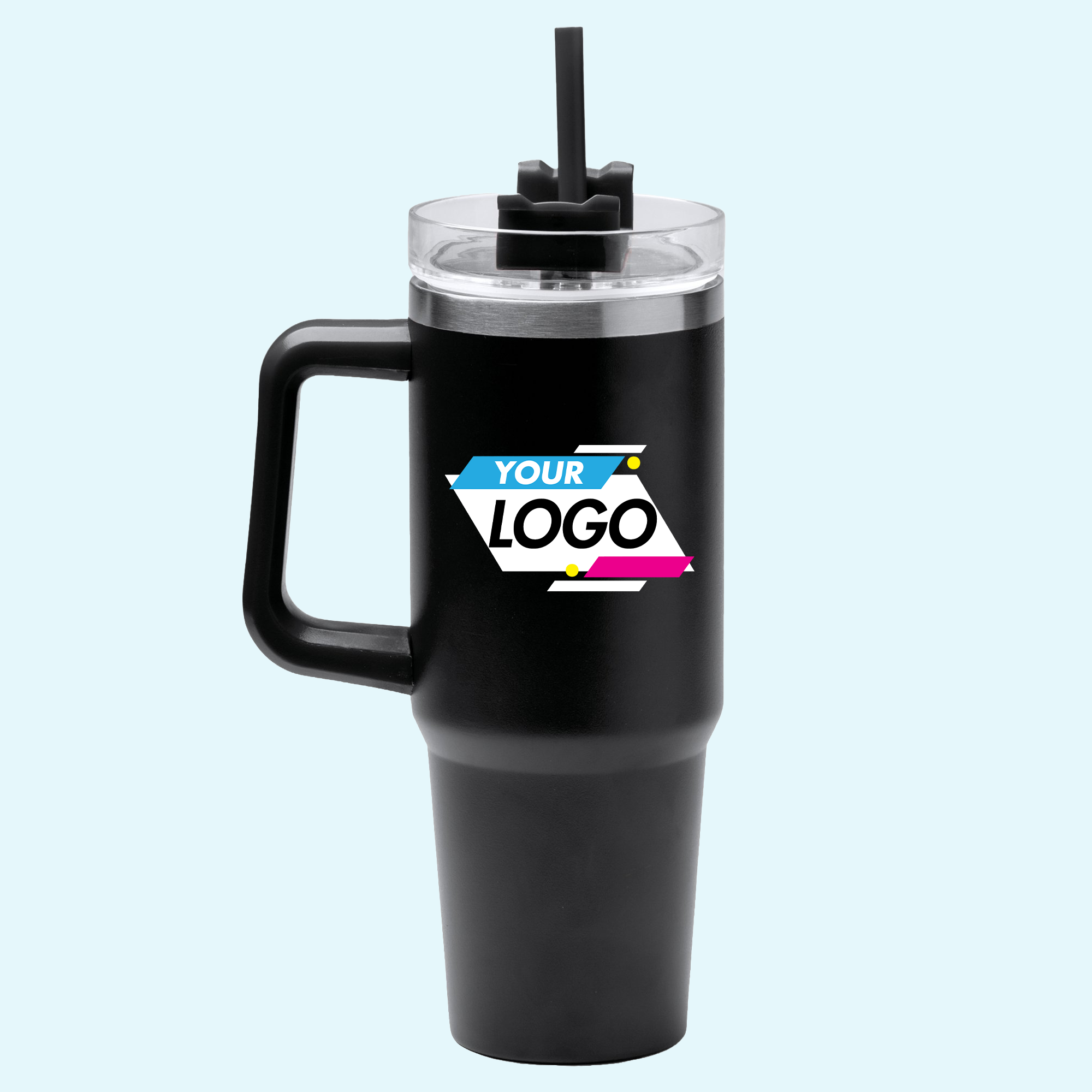 Custom Thermal Cup With Straw